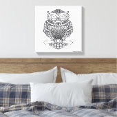 Eule (weiß) - Leinwand (Insitu (Schlafzimmer))