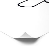 Eule (weiß) - Poster Druck (Ecke)