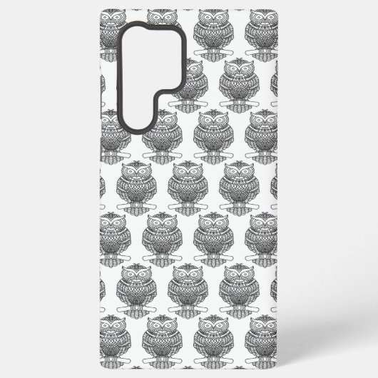 Eule (weiß) - Samsung Case Galaxy Hülle (Rückseite)