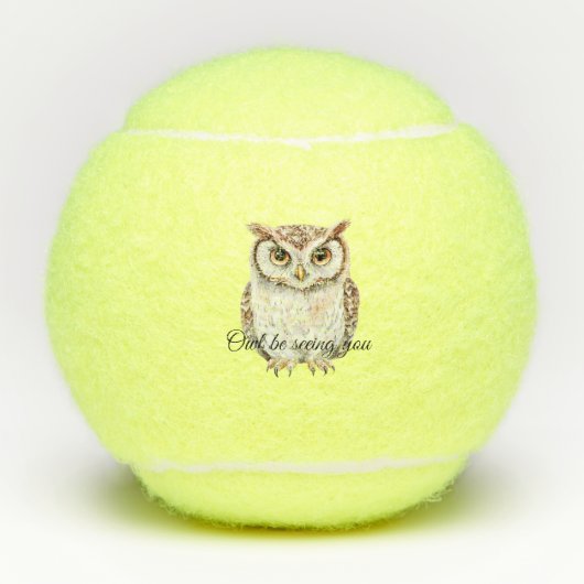 Eule wird dich sehen tennisbälle (Vorderseite)