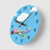 "EULE zusammen jetzt " Runde Wanduhr (Winkel)