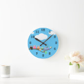 "EULE zusammen jetzt " Runde Wanduhr (Zuhause)