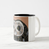 Eule Zweifarbige Tasse (VorderseiteRechts)