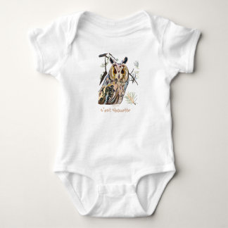 Eule zwischen Kiefern Baby Strampler