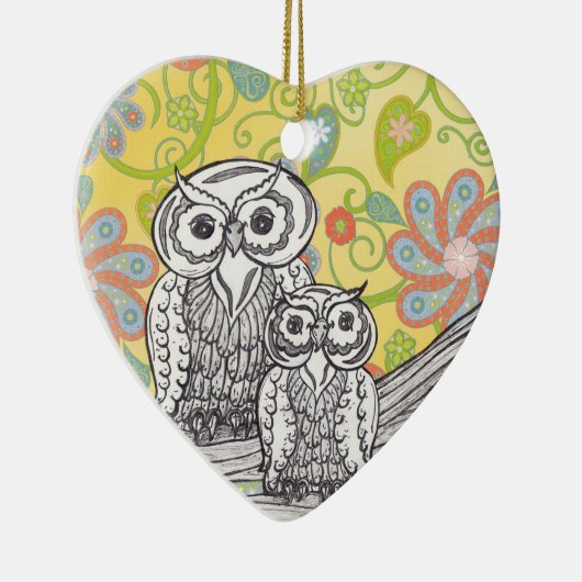 Eulen 03 keramik ornament (Rechts)