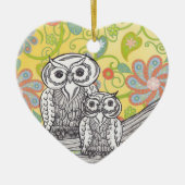 Eulen 03 keramik ornament (Vorne)