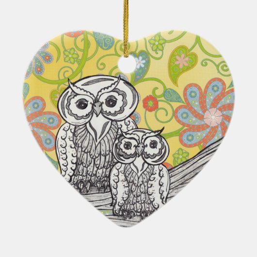 Eulen 03 keramik ornament (Hinten)