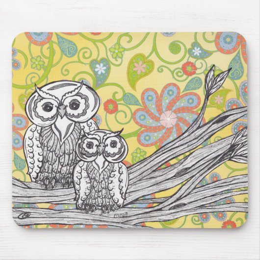Eulen 03 Mousepad (Vorne)