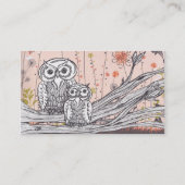 Eulen 15 Visitenkarten Visitenkarte (Rückseite)