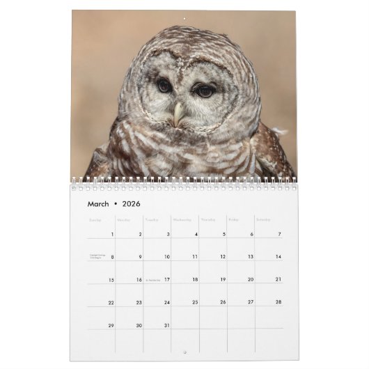 Eulen 2026 kalender (Mär 2026)