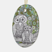 Eulen 35 keramikornament (Links)