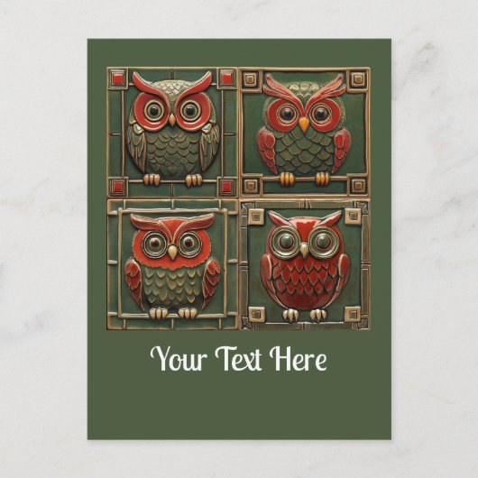 Eulen 3 postkarte (Vorderseite)
