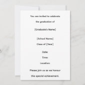 Eulen-Abschluss-Einladung Einladung (Rückseite)