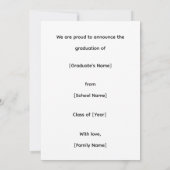 Eulen-Abschlussanzeige Einladung (Rückseite)