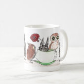 Eulen am Teatime - Tasse (VorderseiteRechts)