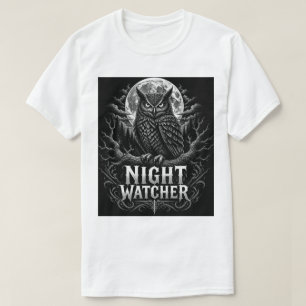 Eulen-Art-T-Shirt   Nachtwächter   Weise Vogel Vin T-Shirt