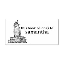 Eulen auf Büchern Dieses Buch gehört