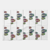 Eulen auf Draht Küchentuch (Horizontal)