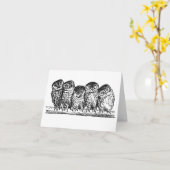 EULEN AUF NIEDERLASSUNG NOTECARD KARTE (Gelbe Blume)