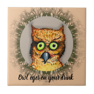 EULEN-AUGEN AUF IHREM GETRÄNK durch Slipperywindo Fliese