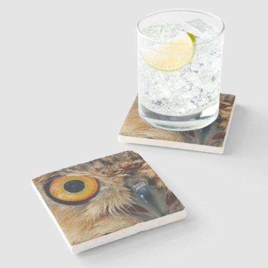 Eulen-Augen Steinuntersetzer (Seitenansicht)