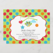 Eulen-Babyparty-Einladungen Einladung (Vorne/Hinten)