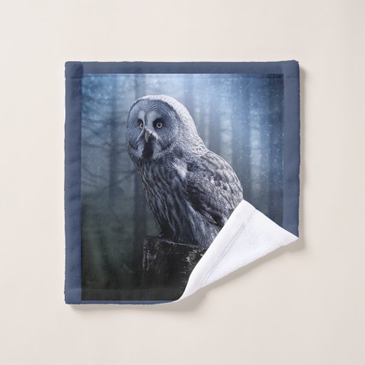 Eulen-Badezimmer-Tuch-Set Badhandtuch Set (Waschlappen)
