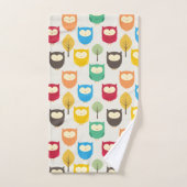 Eulen Badhandtuch Set (Handtuch)