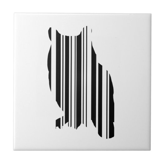 EULEN-BAR-CODE Vogel Barcode Aviendesignmuster Fliese (Vorderseite)