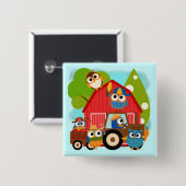 Eulen-Bauern Button (Vorne & Hinten)