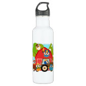 Eulen-Bauern Edelstahlflasche (Vorderseite)