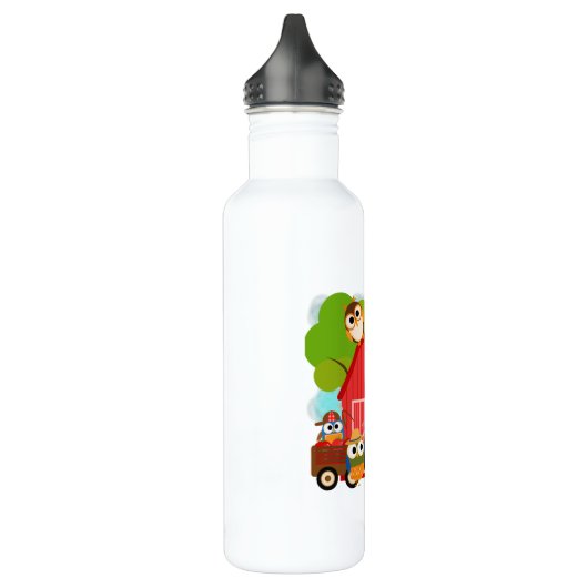 Eulen-Bauern Edelstahlflasche (Links)