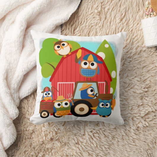 Eulen-Bauern Kissen (Decke)