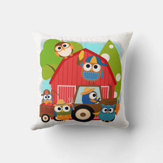 Eulen-Bauern Kissen (Rückseite)