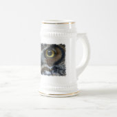 Eulen-Bier Stein Bierglas (VorderseiteRechts)