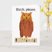 Eulen-Birke löschen bitte Gruß-Karte Karte (Gelbe Blume)