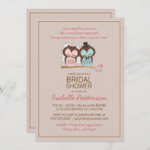 Eulen-Braut-u. Bräutigam-süße Brautparty-Einladung Einladung (Vorne/Hinten)