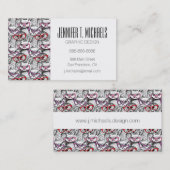 Eulen-Brillen-Muster | addieren Ihren Namen Visitenkarte (Vorne/Hinten)