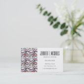 Eulen-Brillen-Muster | addieren Ihren Namen Visitenkarte (Stehend Vorderseite)