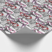 Eulen-Brillen-Muster Geschenkpapier (Ecke)