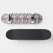 Eulen-Brillen-Muster Skateboard (Horizontal)
