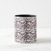 Eulen-Brillen-Muster Tasse (Zentrum)