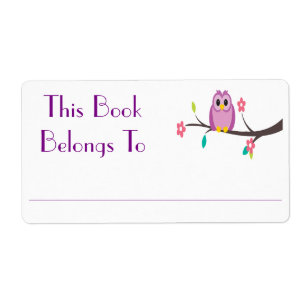 Eulen-Buch-Aufkleber