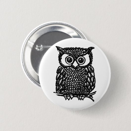 Eulen-Buttonrückseitenknöpfe, Rucksack oder Button (Vorne & Hinten)