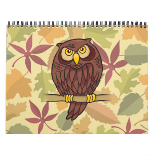 Eulen-Cartoon Kalender