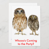 Eulen-Duo Einladung (Vorne/Hinten)