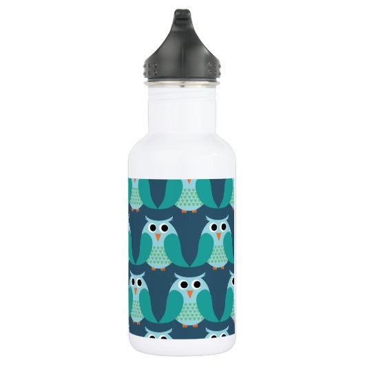 Eulen, Eulen, Eulen! - Blau Trinkflasche (Rechts)