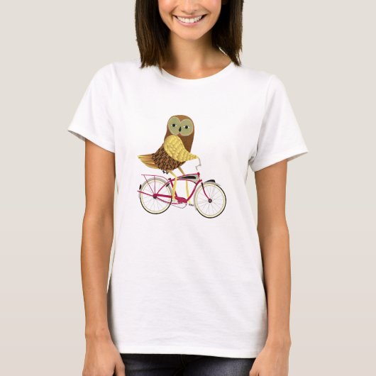 Eulen-Fahrrad T-Shirt (Vorderseite)