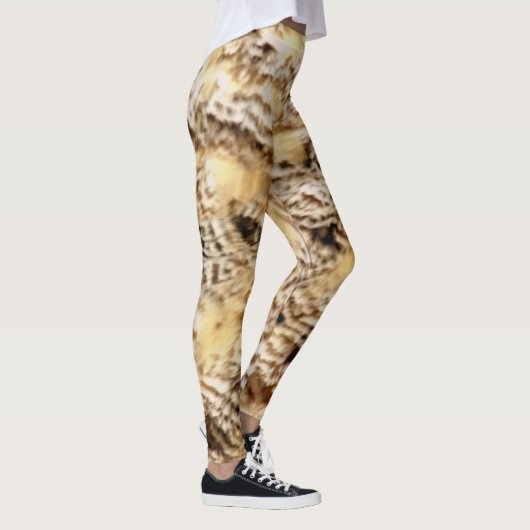 Eulen-Feder-Fotografie Leggings (Rechts)