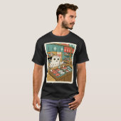 Eulen-Fischmarkt-Illustration T-Shirt (Vorne ganz)